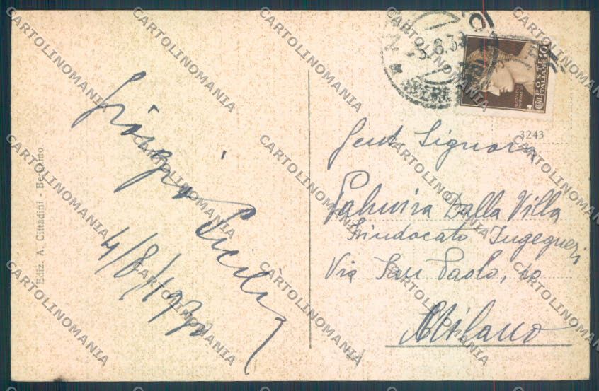 Bergamo Selvino cartolina LQ4196 – retro