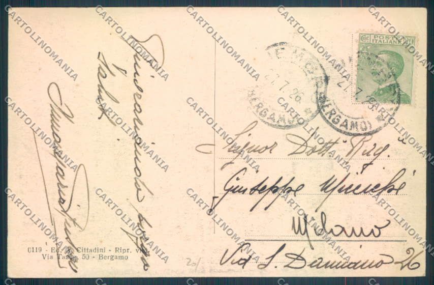 Bergamo Selvino cartolina LQ4198 – retro