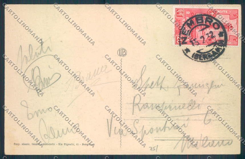 Bergamo Selvino cartolina LQ4205 – retro
