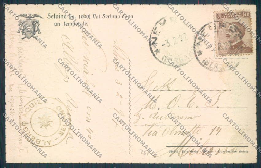 Bergamo Selvino cartolina LQ4207 – retro