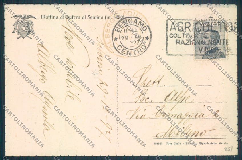 Bergamo Selvino cartolina LQ4208 – retro