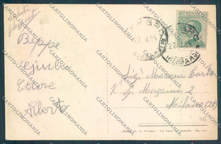 Bergamo Selvino cartolina LQ4209 – retro