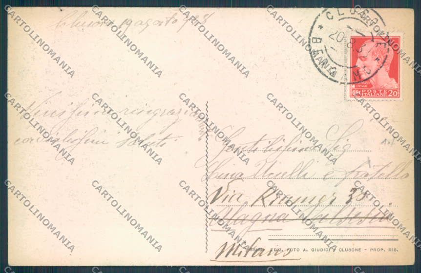 Bergamo Clusone cartolina LQ4234 – retro