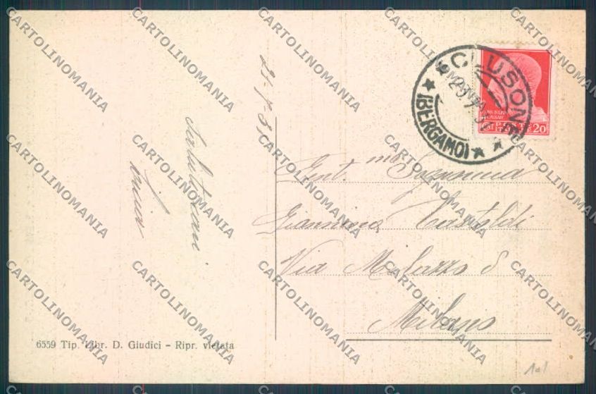 Bergamo Clusone cartolina LQ4235 – retro