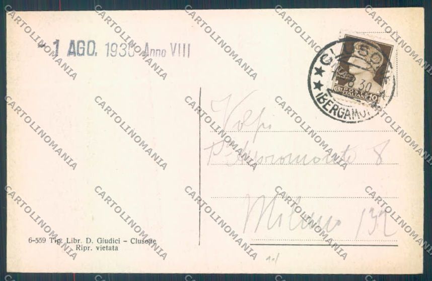 Bergamo Clusone cartolina LQ4236 – retro