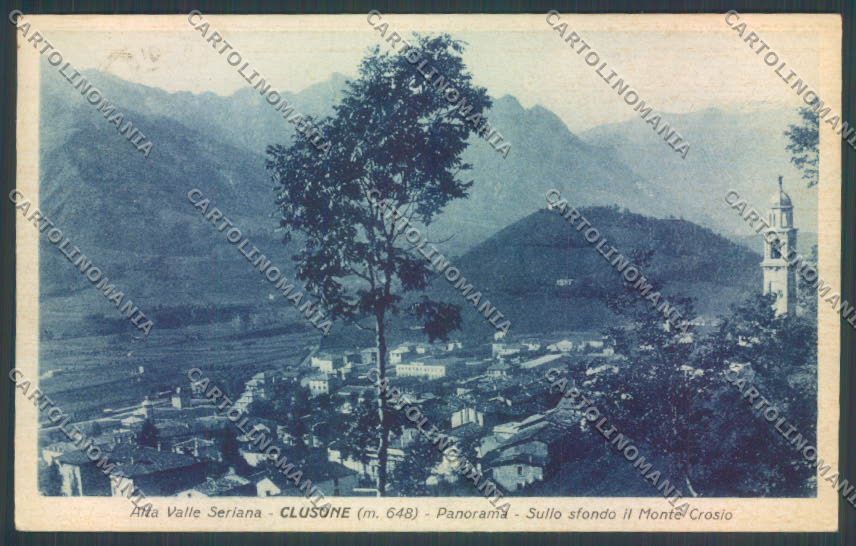 Bergamo Clusone cartolina LQ4249 – fronte