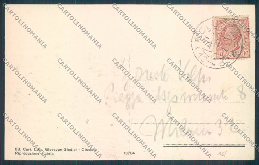 Bergamo Clusone cartolina LQ4254 – retro