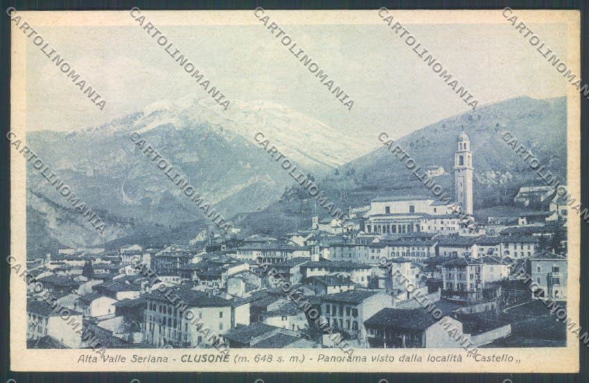 Bergamo Clusone cartolina LQ4263 – fronte