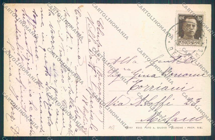 Bergamo Clusone cartolina LQ4263 – retro