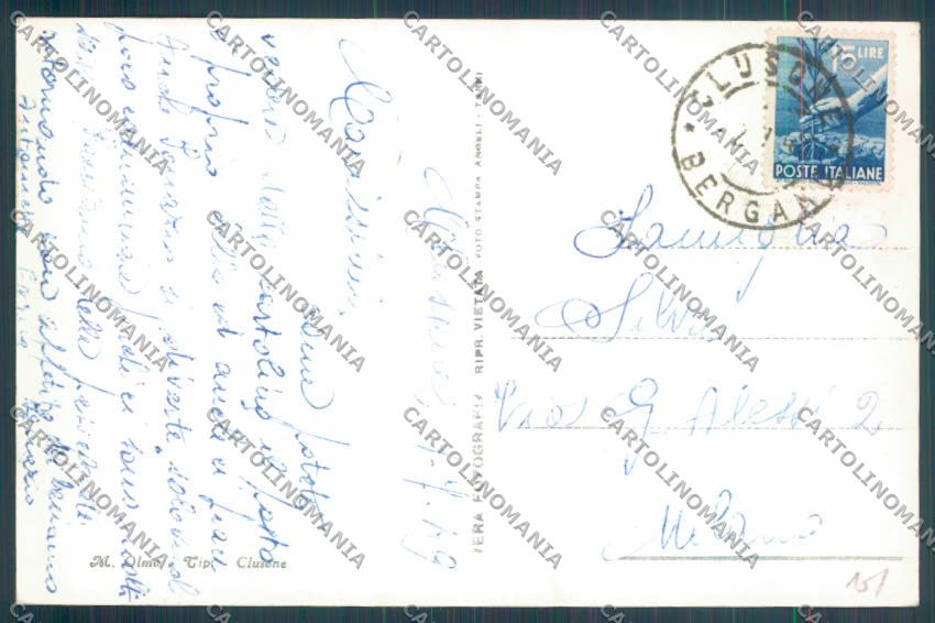 Bergamo Clusone Foto cartolina LQ4266 – retro