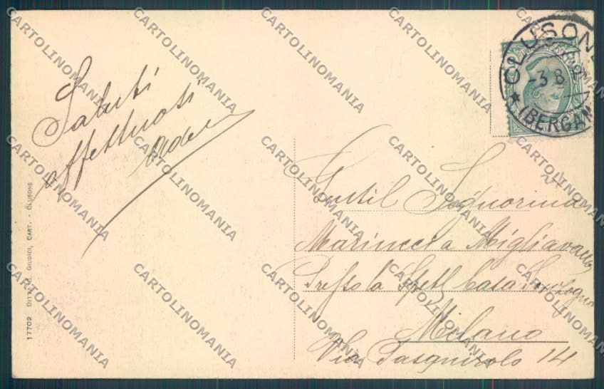 Bergamo Clusone Saluti da cartolina LQ4277 – retro