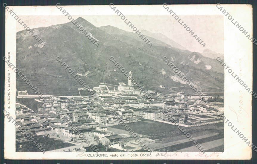 Bergamo Clusone PIEGHINE cartolina LQ4280 – fronte