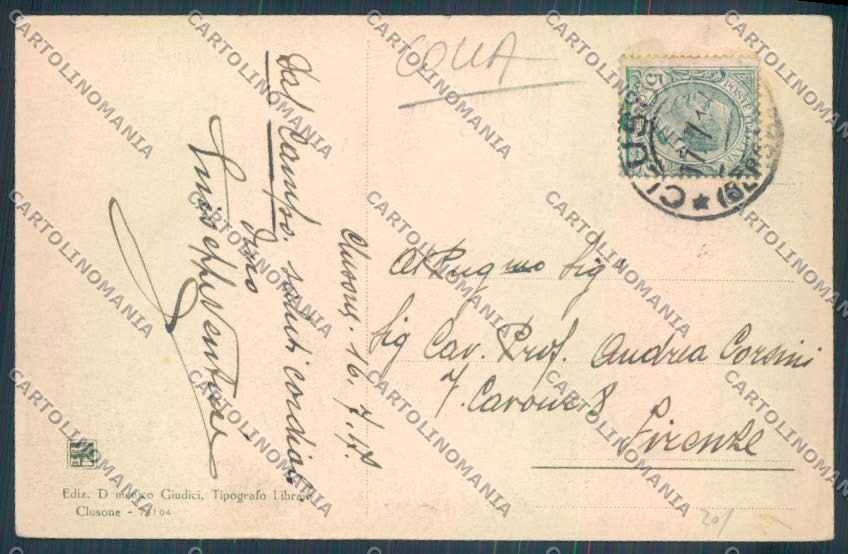 Bergamo Clusone COLLA cartolina LQ4284 – retro