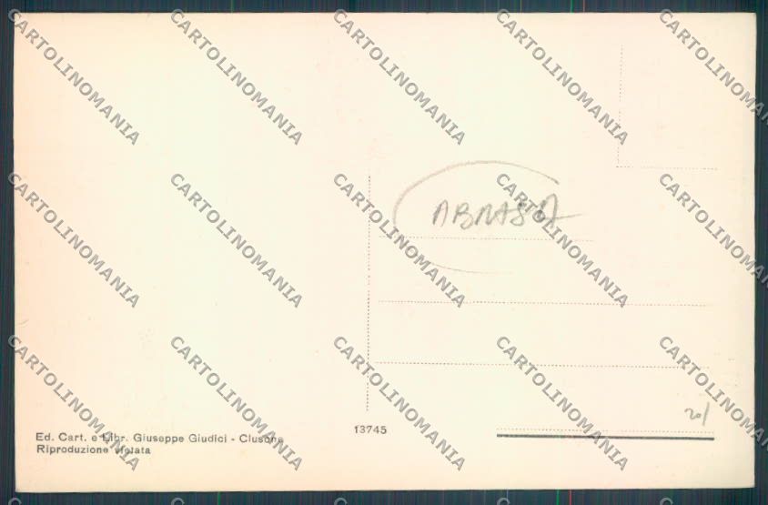 Bergamo Clusone ABRASA cartolina LQ4287 – retro