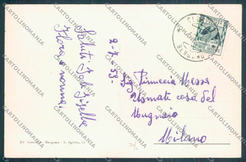 Bergamo Clusone cartolina LQ4295 – retro