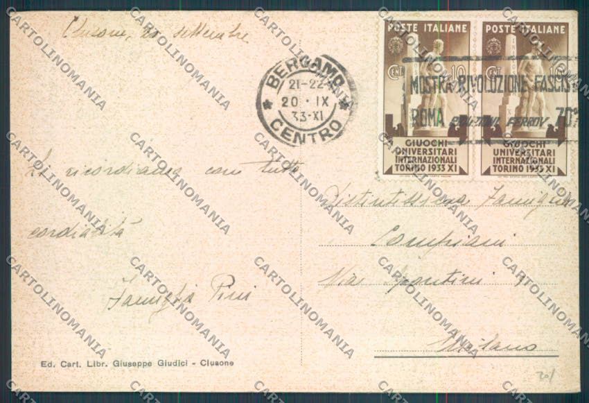 Bergamo Clusone cartolina LQ4307 – retro