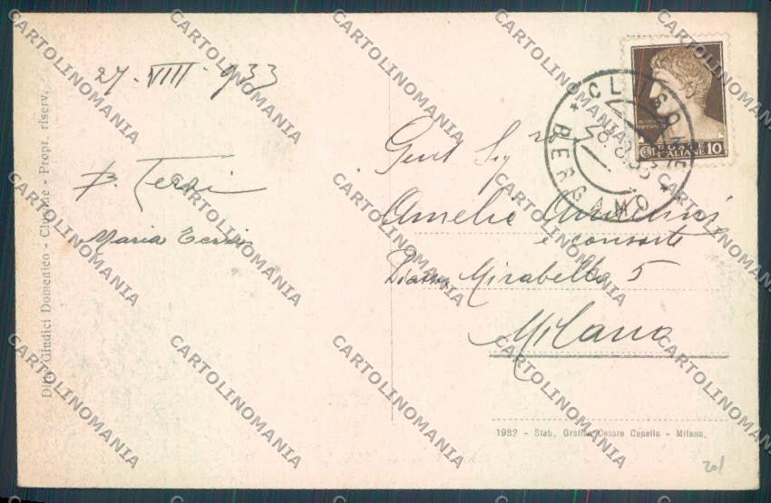 Bergamo Clusone cartolina LQ4308 – retro