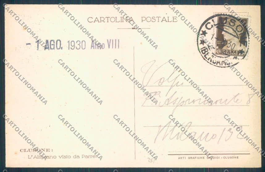 Bergamo Clusone Pecora cartolina LQ4323 – retro