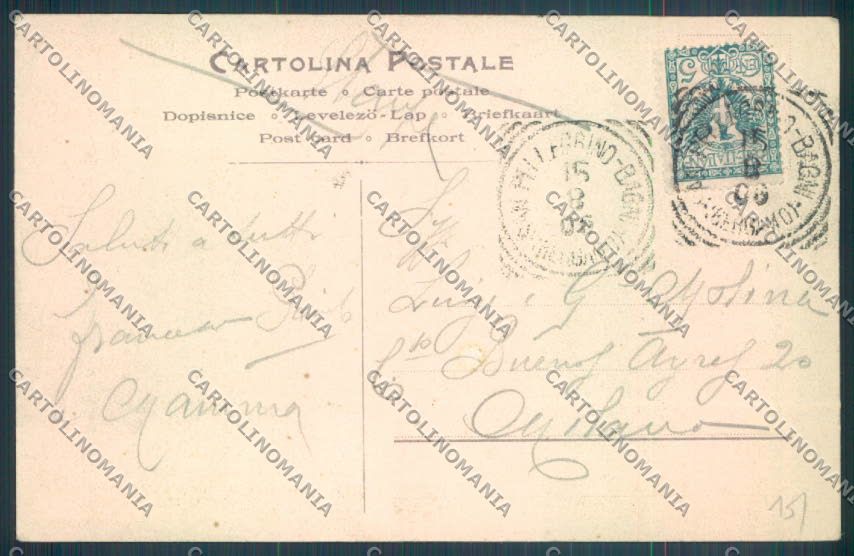Bergamo San Pellegrino Saluti da cartolina LQ4327 – retro