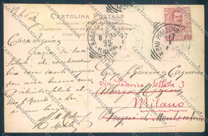 Bergamo San Pellegrino Saluti da cartolina LQ4331 – retro