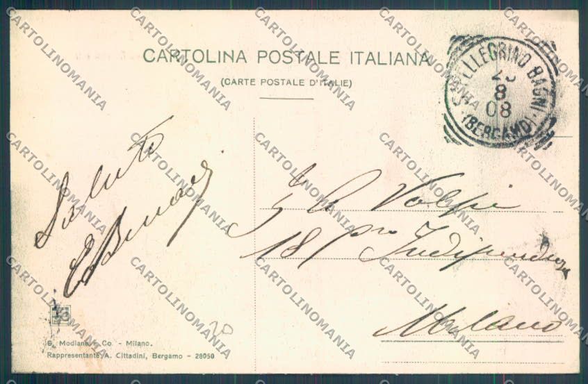 Bergamo San Pellegrino cartolina LQ4354 – retro
