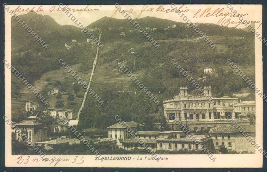 Bergamo San Pellegrino Funicolare cartolina LQ4368 – fronte