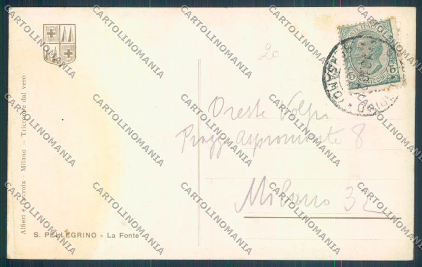 Bergamo San Pellegrino cartolina LQ4372 – retro