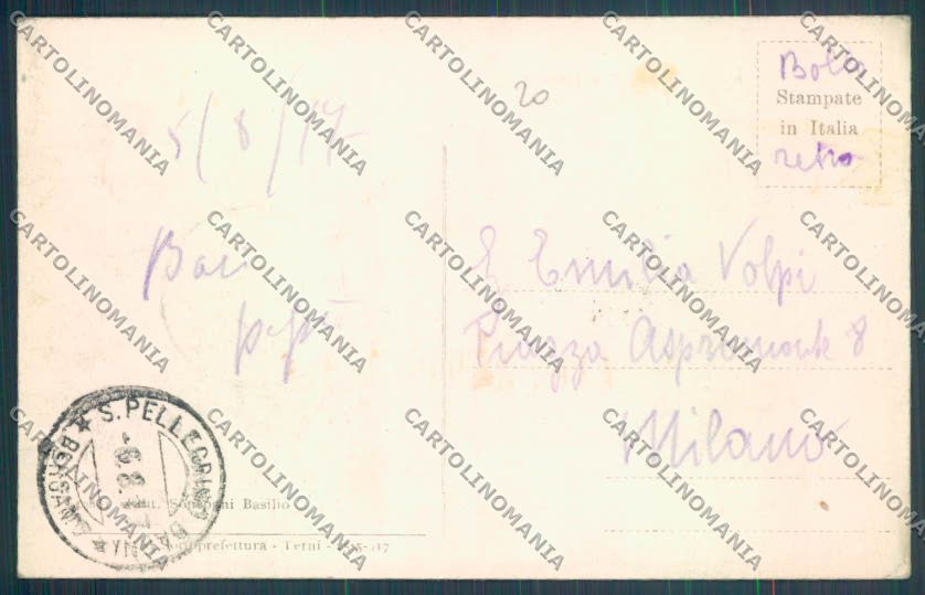 Bergamo San Pellegrino cartolina LQ4378 – retro