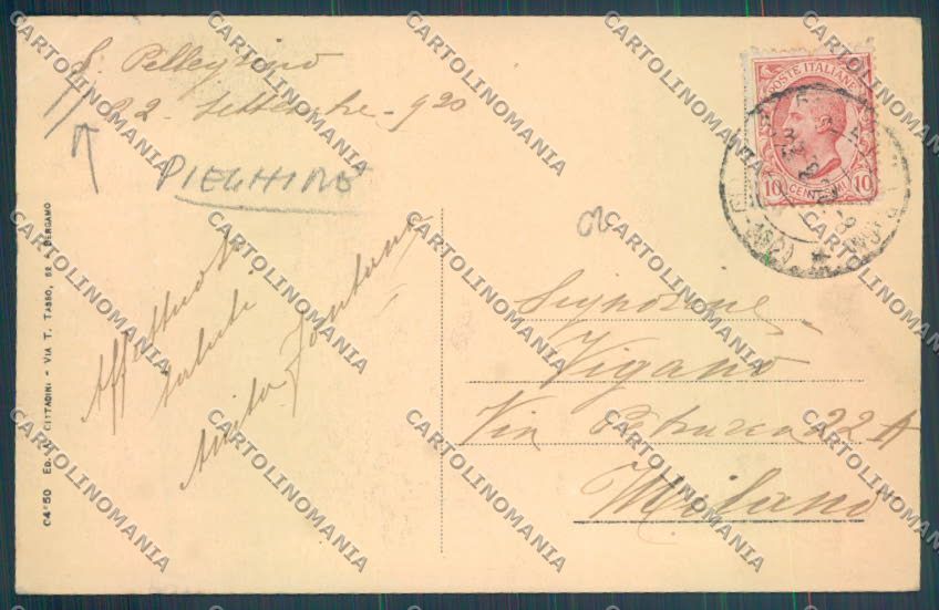 Bergamo San Pellegrino PIEGHINE STRAPPINO cartolina LQ4386 – retro