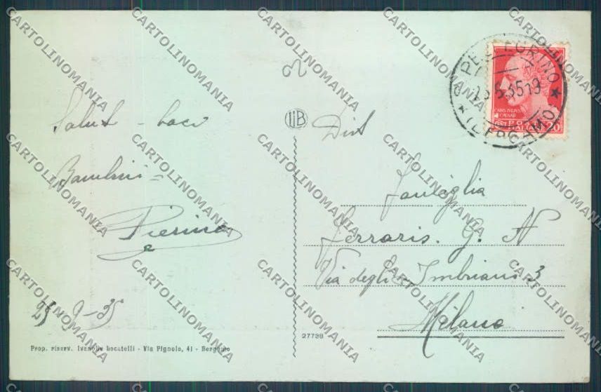 Bergamo San Pellegrino cartolina LQ4393 – retro