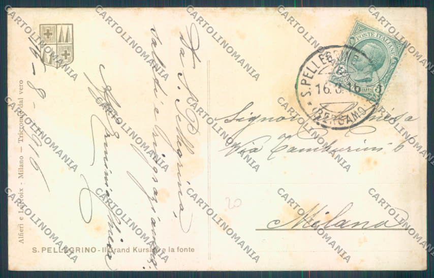 Bergamo San Pellegrino cartolina LQ4398 – retro