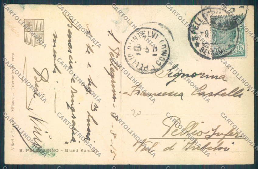 Bergamo San Pellegrino cartolina LQ4400 – retro