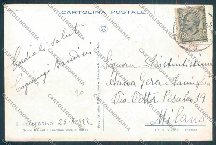 Bergamo San Pellegrino cartolina LQ4401 – retro