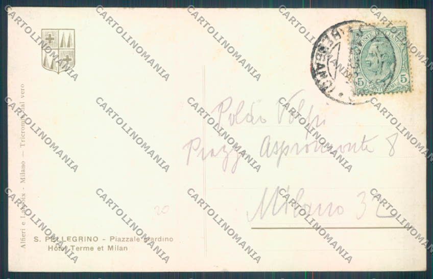 Bergamo San Pellegrino cartolina LQ4403 – retro