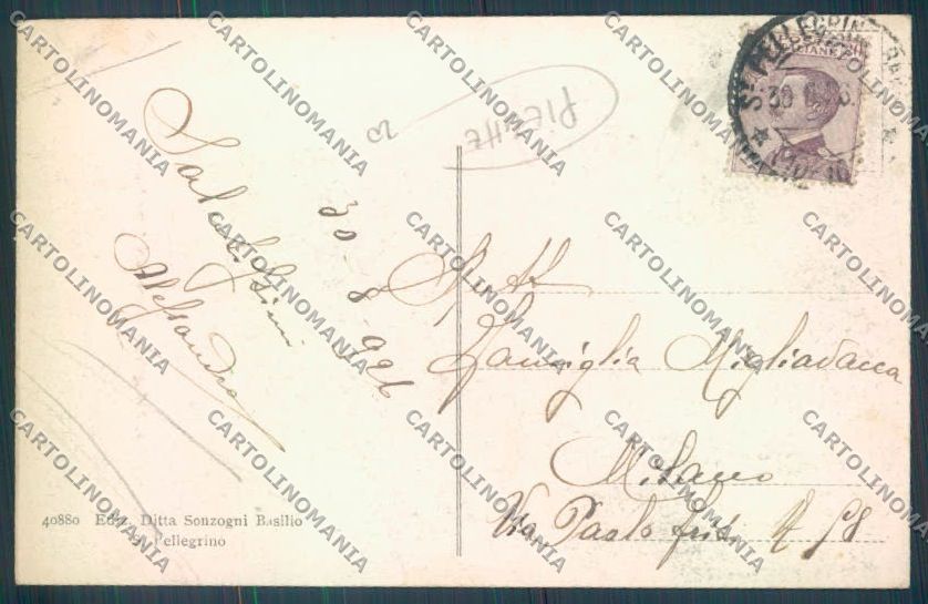 Bergamo San Pellegrino PIEGHE cartolina LQ4413 – retro