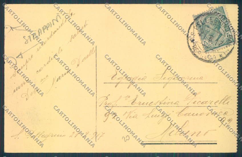 Bergamo San Pellegrino Funicolare STRAPPINI cartolina LQ4419 – retro