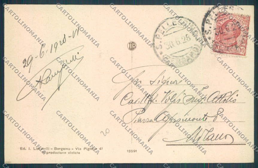 Bergamo San Pellegrino cartolina LQ4422 – retro