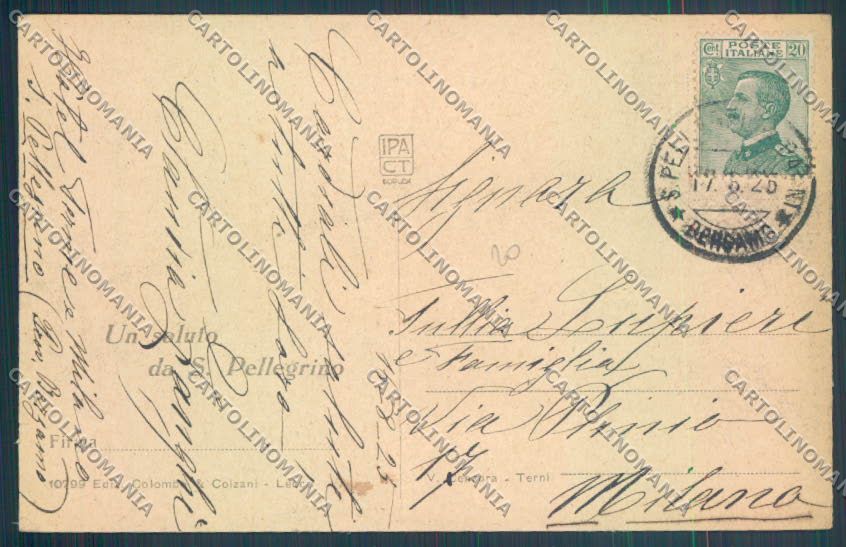 Bergamo San Pellegrino cartolina LQ4424 – retro