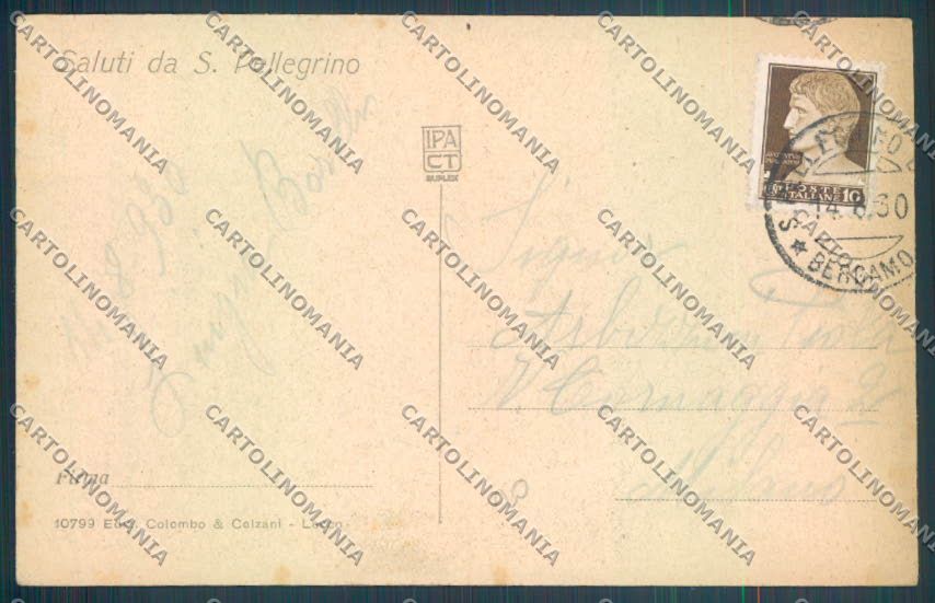 Bergamo San Pellegrino cartolina LQ4427 – retro
