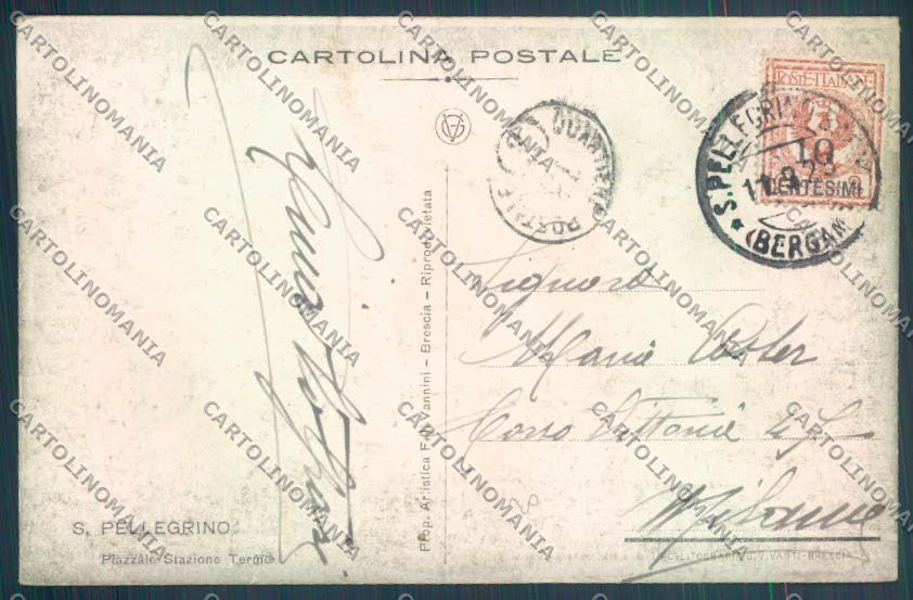 Bergamo San Pellegrino cartolina LQ4428 – retro