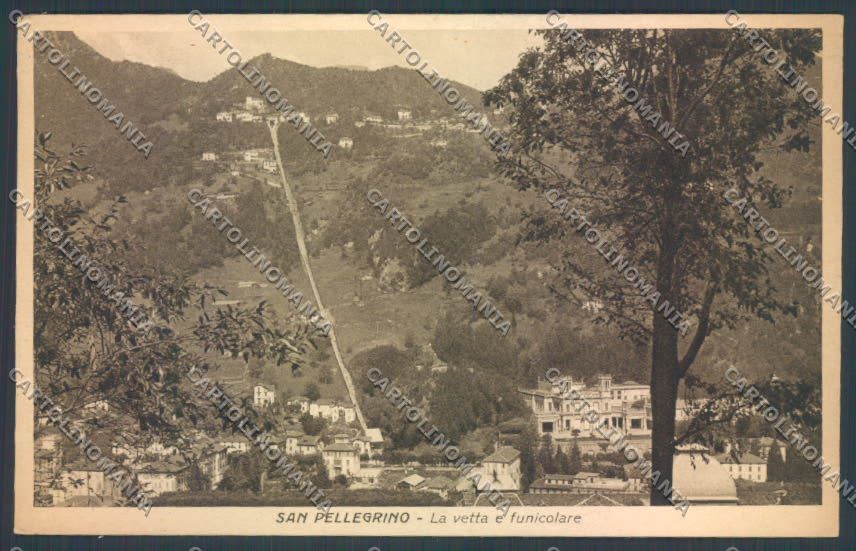Bergamo San Pellegrino Funicolare PIEGHINE cartolina LQ4429 – fronte