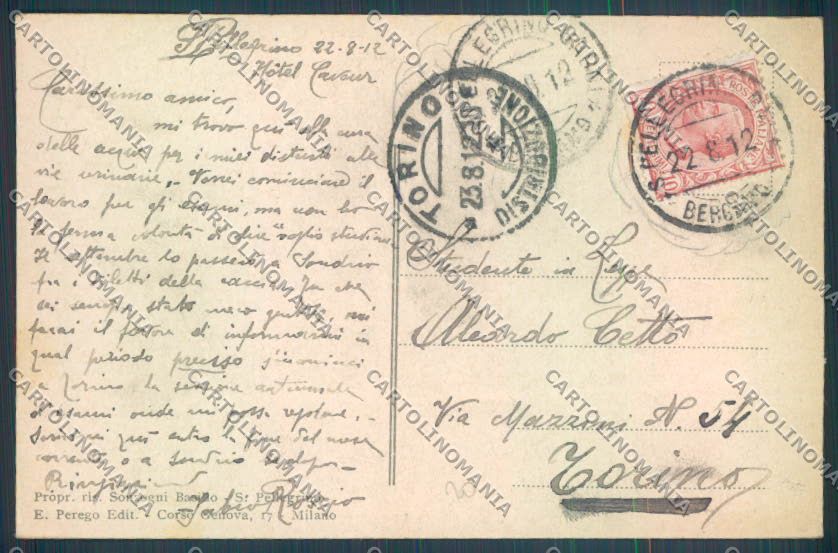 Bergamo San Pellegrino cartolina LQ4431 – retro
