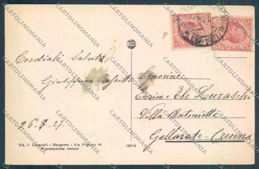 Bergamo San Pellegrino cartolina LQ4438 – retro