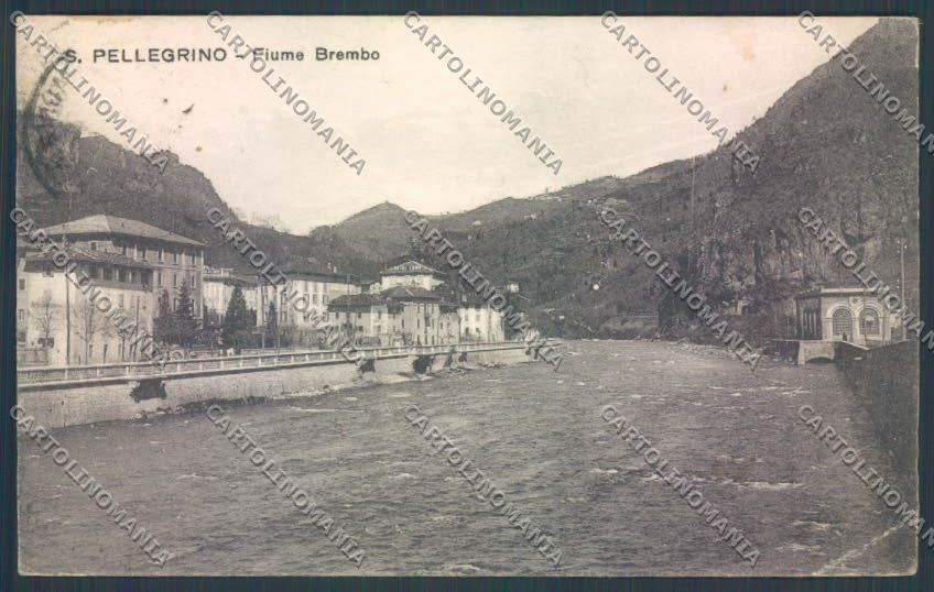 Bergamo San Pellegrino PIEGA cartolina LQ4443 – fronte