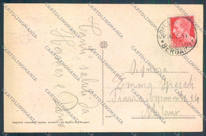 Bergamo San Pellegrino cartolina LQ4452 – retro