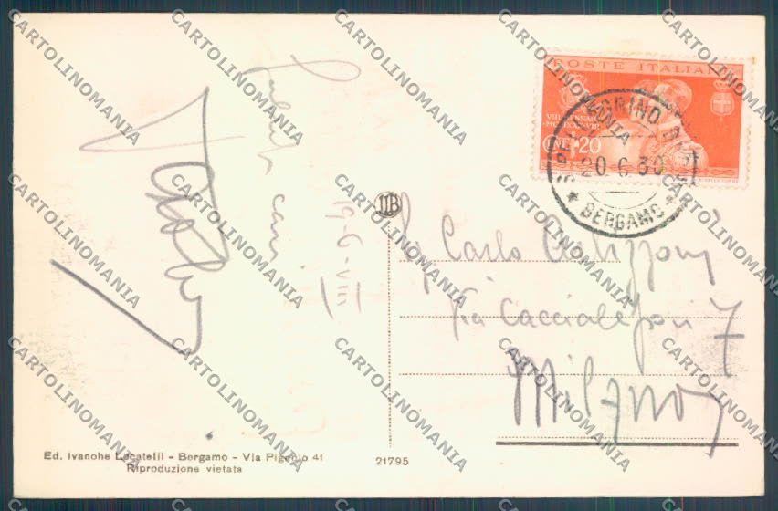 Bergamo San Pellegrino cartolina LQ4454 – retro