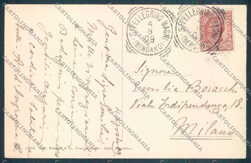 Bergamo San Pellegrino cartolina LQ4457 – retro