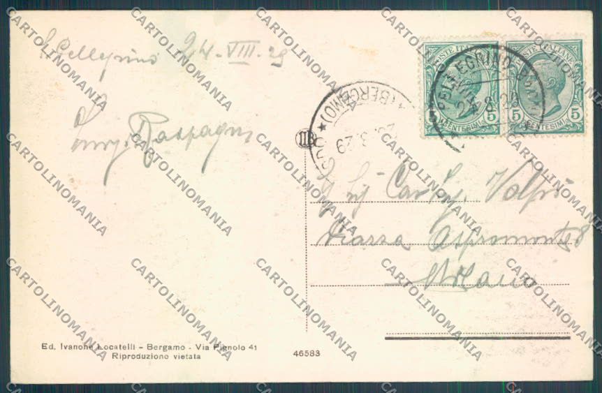 Bergamo San Pellegrino cartolina LQ4458 – retro