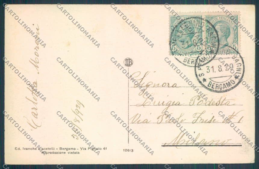 Bergamo San Pellegrino cartolina LQ4460 – retro