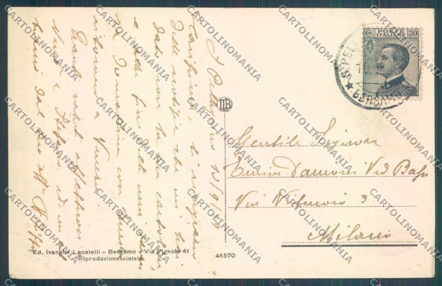 Bergamo San Pellegrino cartolina LQ4461 – retro